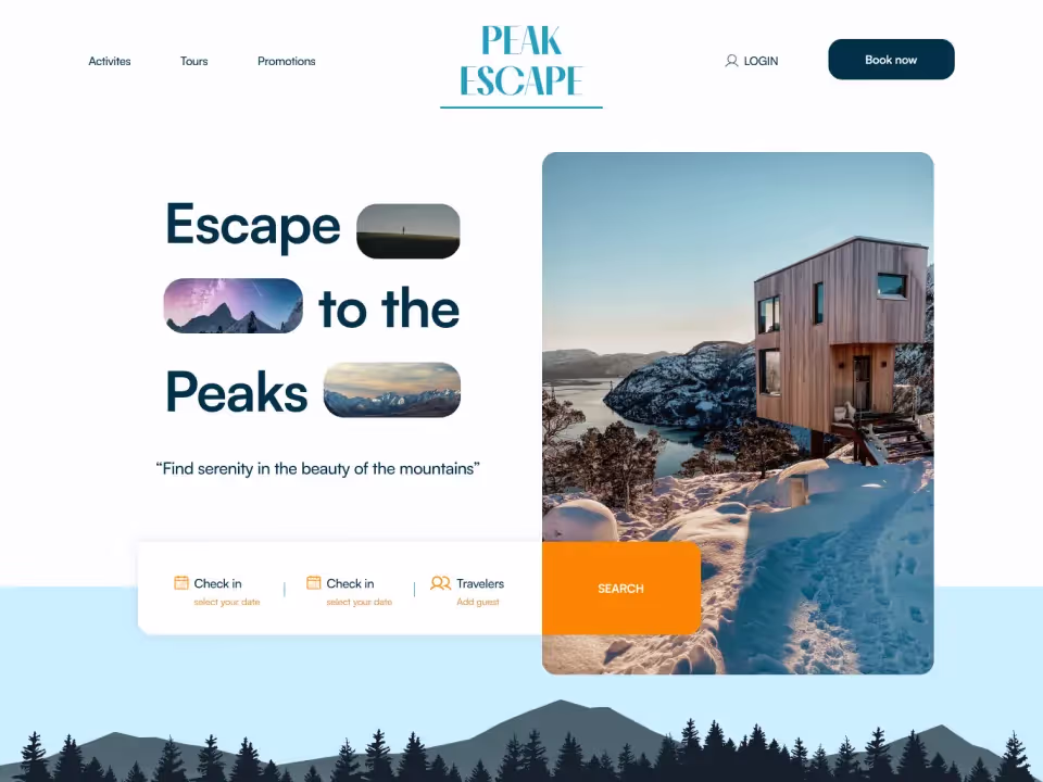 Snapshot of a website created by Design Infinity