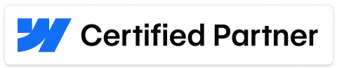 Webflow Certified Partner badge for Design Infinity